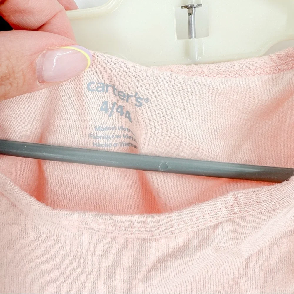 Carter's Pink Sleeveless top/skort Matching Set with Bunny Design - Picture 2 of 5